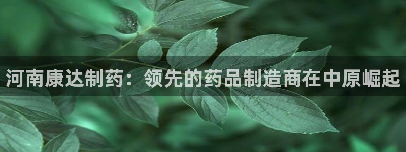 九游会老哥俱乐部官网：河南康达制药：领先的药品制造商在中原崛起
