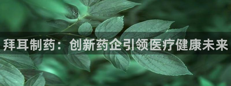usdt九游会老哥俱乐部：拜耳制药：创新药企引领医疗健康未来