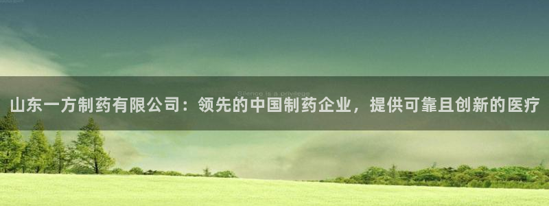 九游会老哥俱乐部官方网站：山东一方制药有限公司：领先的中国制药企业，提供可靠且创新的医疗