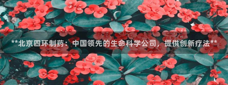 九游老哥俱乐部登录：**北京四环制药：中国领先的生命科学公司，提供创新疗法**