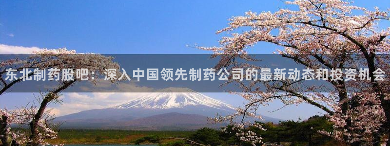 usdt九游会老哥俱乐部：东北制药股吧：深入中国领先制药公司的最新动态和投资机会