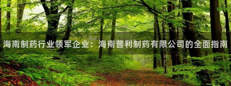 ag九游会老哥俱乐部：海南制药行业领军企业：海南普利制药有限公司的全面指南