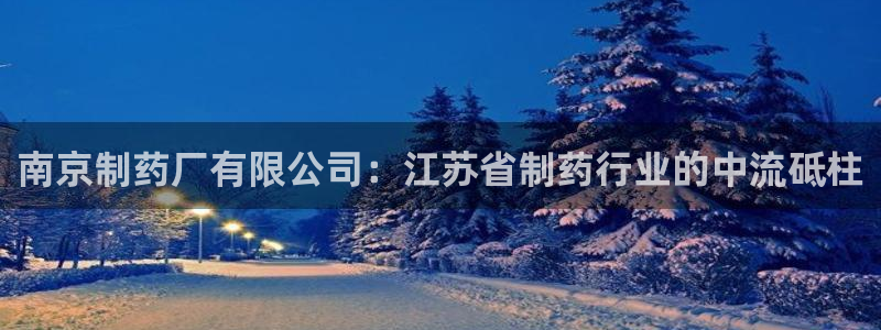 九游会老哥必备的交流社区：南京制药厂有限公司：江苏省制药行业的中流砥柱