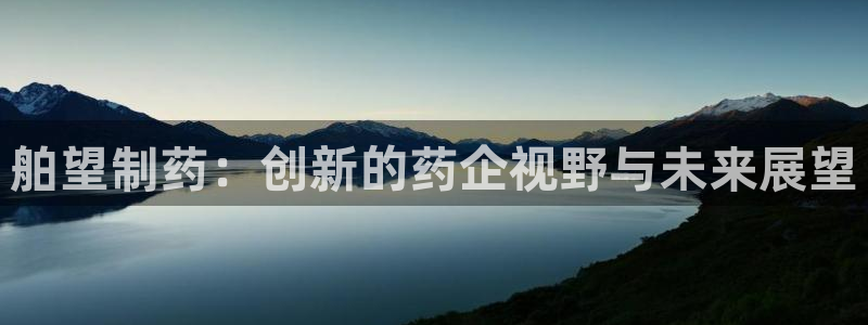 九游会老哥俱乐部官网首页论坛：舶望制药：创新的药企视野与未来展望