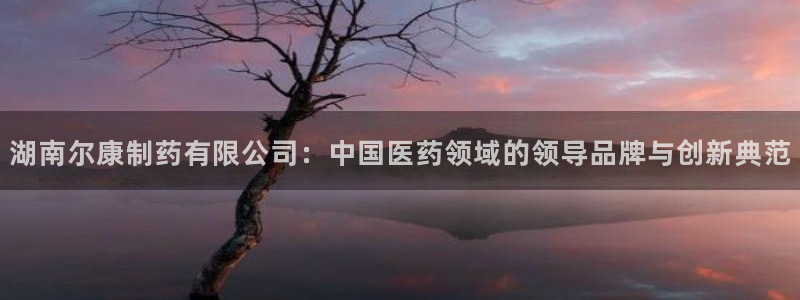 ag九游会老哥：湖南尔康制药有限公司：中国医药领域的领导品牌与创新典范