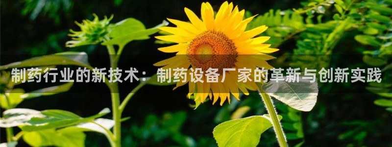九游老哥俱乐部官网登录入口：制药行业的新技术：制药设备厂家的革新与创新实践